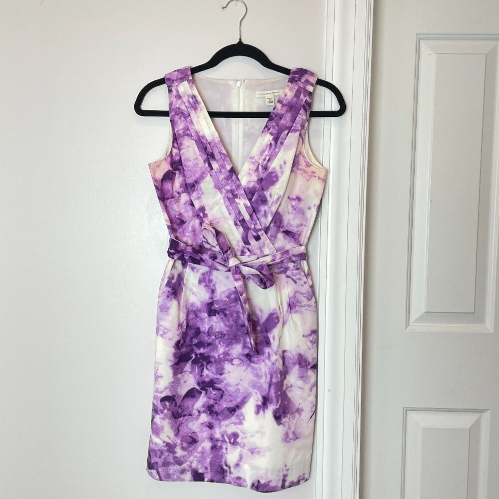 Banana Republic Beautiful Purple Watercolor Dress 2P